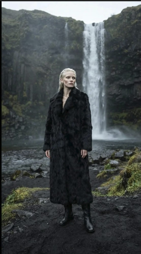 Svartur kanínupels - síður