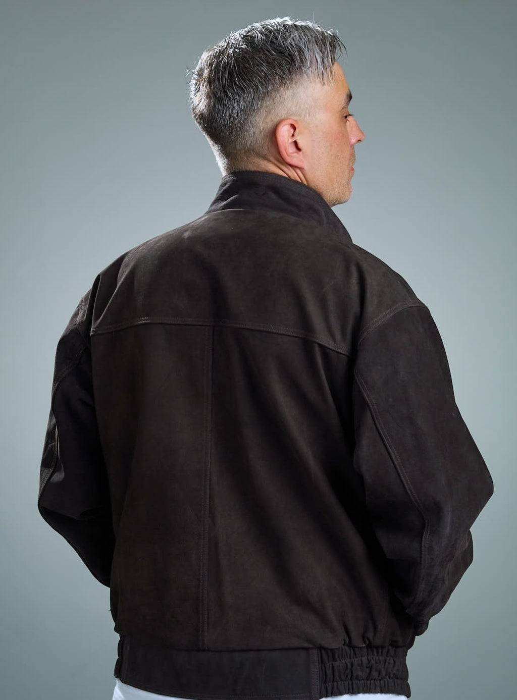 Dökkbrúnn jakki - kamelleður
